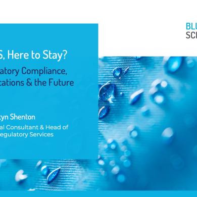 PFAS, Here to Stay? Presentation opening slide.